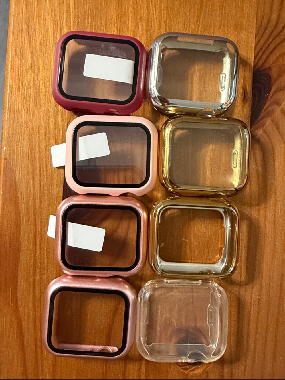 Assorted Protective Apple Watch Cases - Pink, Rose Gold, Gold, Clear